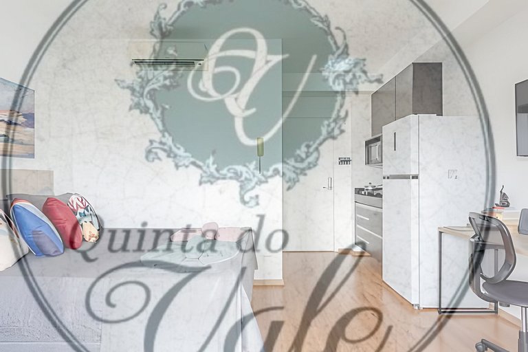 Studio Allianz garagem, varanda, piscina, academia