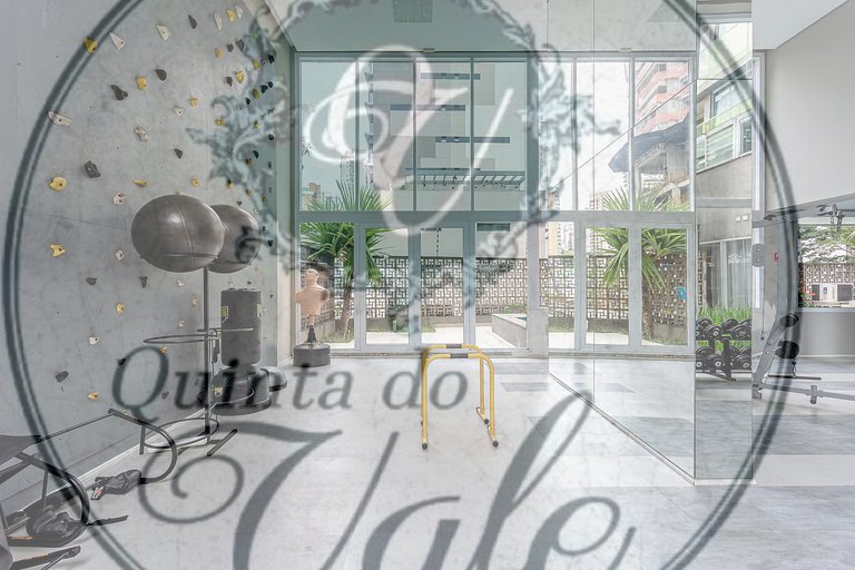 Studio Allianz garagem, varanda, piscina, academia