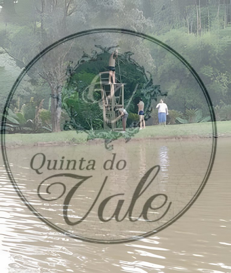 Kombi home: Lago, cachoeira, escorrega e piscina