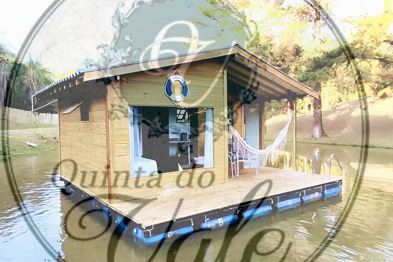Casa flutuante, 90km de SP - Lago, cachoeira e paz