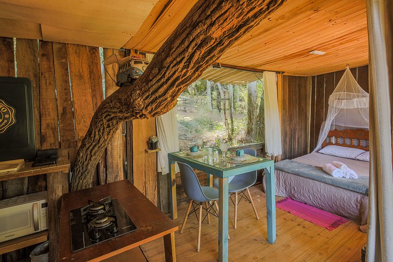 Cabana dos Esquilos: Lago, Caiaque, Cachoeira, Paz